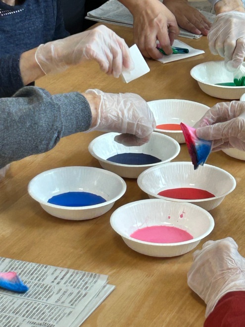 ペーパータオルにしみこませて