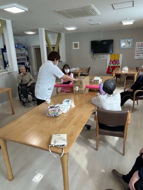 入居者さんと職員で